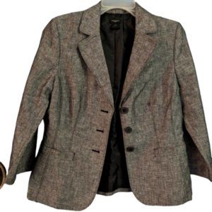 Ann Taylor Fitted Blazer -Black and White- Sz 10
